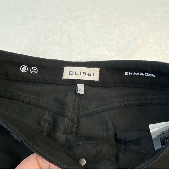 DL1961 DENIM JEANS EMMA POWER LEGGING RIKER BLACK - Picture 6 of 10